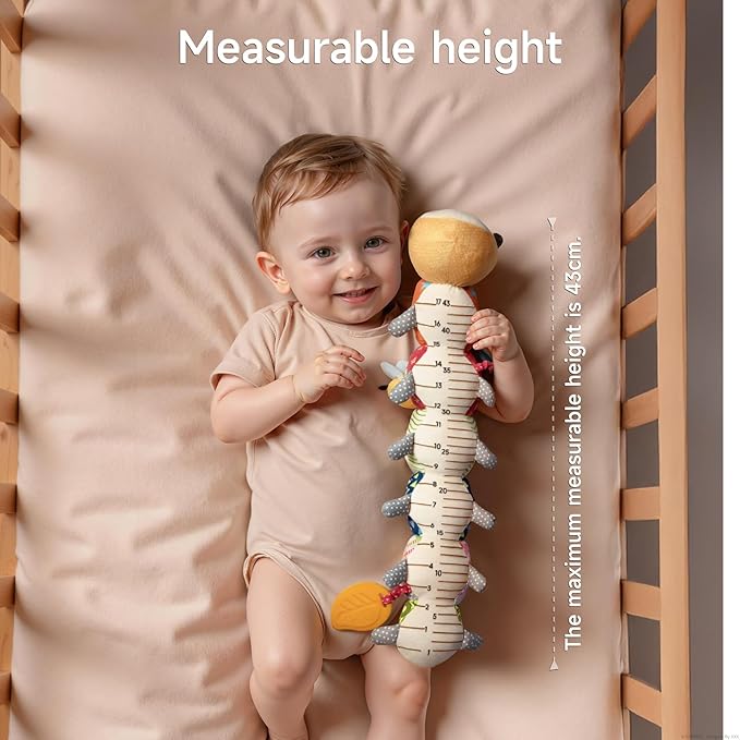 TUMAMA Baby Toys for 0, 3, 6, 9, 12 Months, Stuffed Animal Toys, Caterpillar Stuffed Toys with Teether, Crinkle and Rattles, Soft Plush Sensory Toys for Newborn Infant Christmas Gifts