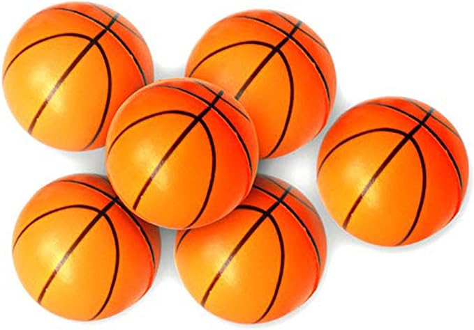 Basketball Stress Balls 24 Pack 2.5 Inch Mini Pressure Relieving by Wang-Data