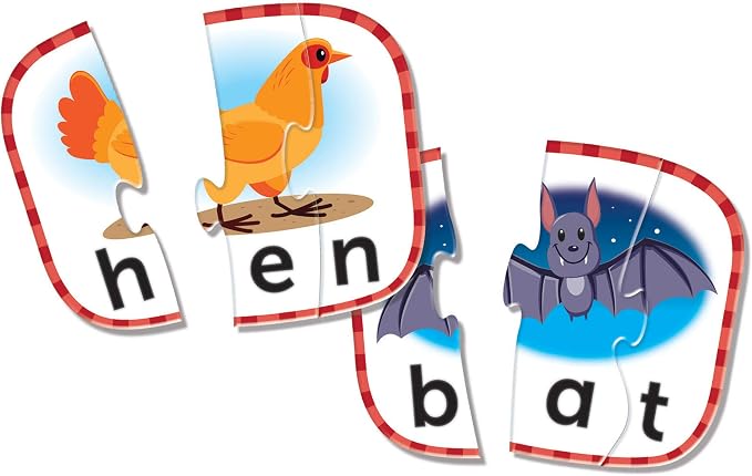 Learning Resources 3-Letter Word Puzzle Cards, Kindergarten Readniness, Self Correcting Puzzles, Ages 3+ - Image 2