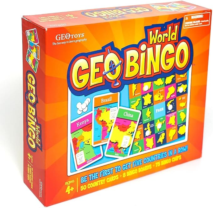 World Bingo for Kids Ages 4 and Up, Geography Game for Home, School or Camp - Image 4