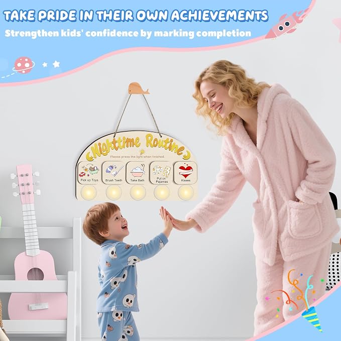 Bedtime Routine Chart for Toddlers, Visual Schedule Chart - Image 4