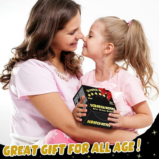 ZMLM 165 Rainbow Scratch Paper Art Crafts Mini Notes Kids Gifts 4 5 6 7 8 9 10 Years Old Girls Boys Students Teens Classroom Prizes School Supplies Birthday Party Travel Toy Activity(Gold)