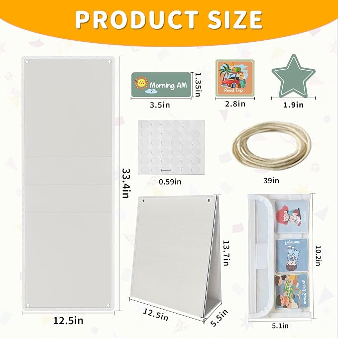 White Visual Schedule for Kids with Autism - 174 Picture Cards - Image 3