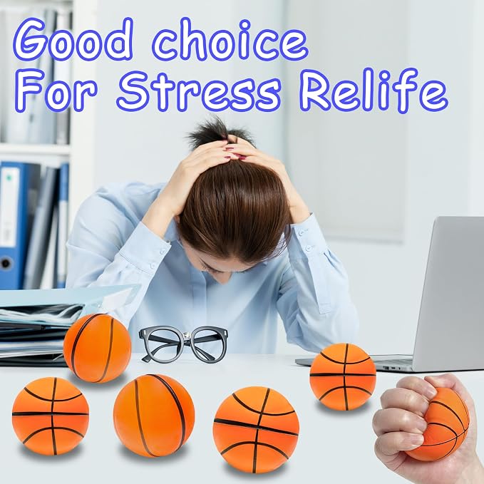 30PCS Large 2.5inch Squeeze Basketball Ball,Stress Sports Ball - Image 5
