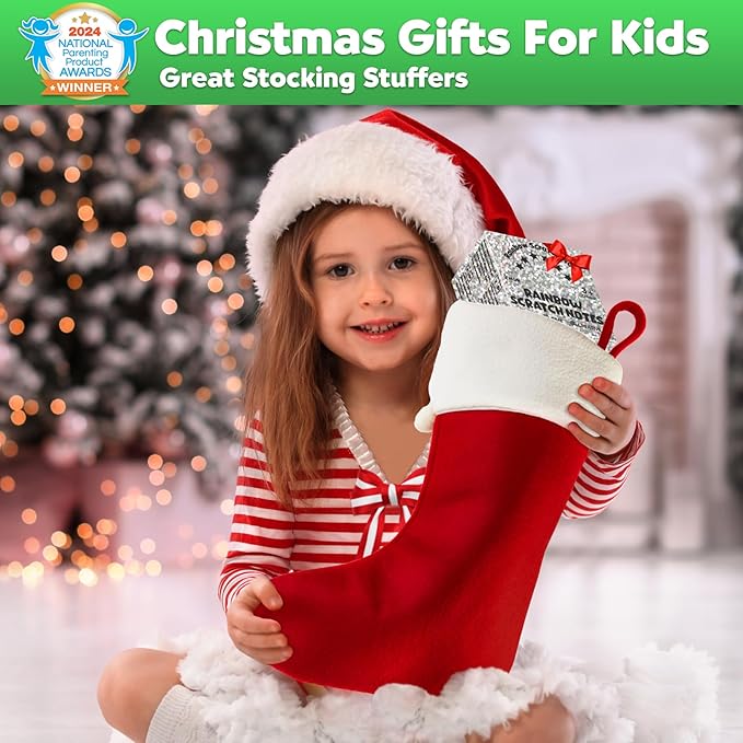 ZMLM 165 Rainbow Scratch Paper Art Crafts Mini Notes Kids Gifts 4 5 6 7 8 9 10 Years Old Girls Boys Students Teens Classroom Prizes School Supplies Birthday Party Travel Toy Activity (Silver)