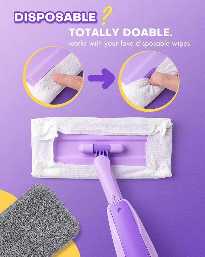 Purple Mini Spray Mop for Toddler-Montessori Cleaning Toy that Real Spray Water,Pretend Playhouse Essentials for Girls Ages 3-8,Toddler Educational Housekeeping Set - Image 5