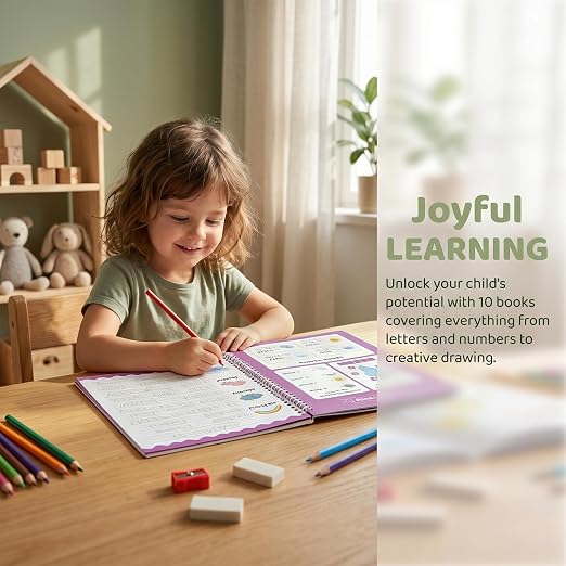 Ddaowanx Magic Grooved Writing Practice for Kids Ages 3-8,Kindergarten Book - Image 4