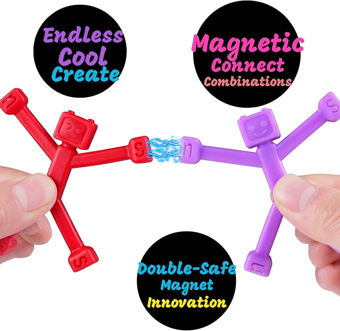 6pcs Magnetic Robote Figures for Kids 3-8 Travel STEM Fidget Toy - Image 3