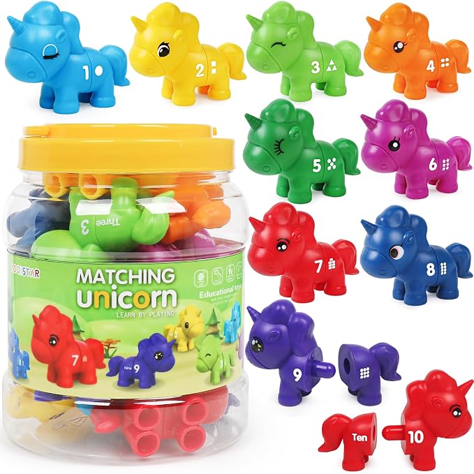 Numbers Matching Game Fine Motor Toy, Toddler Number Learning Toys,1 2 3 Educational Learning Sensory Sorting Toys Preschool Math Games Activities Sets for Toddlers Kids by TSYAN