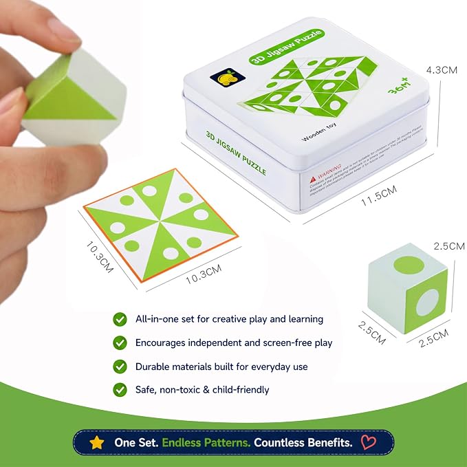 STEM Puzzle Toy – Digital Building Blocks Counting Learning Toddler Toys, Montessori Cube Puzzle for Educational Logical Thinking & Imagination, Sensory Travel Gift for 3,4,5,6,7 Years Kids - Image 8