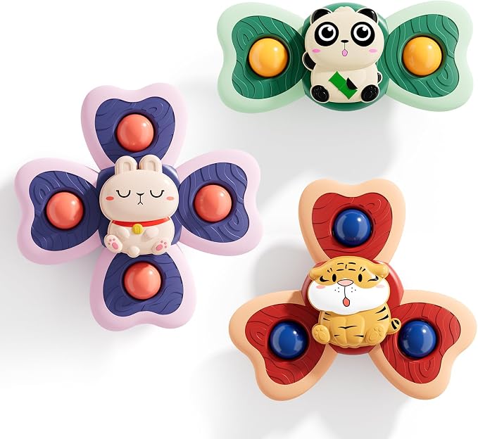 ALASOU Suction Cup Spinner Airplane Travel Toys for 1 Year Old Boy Girl by ALASOUdedicatedforbabies