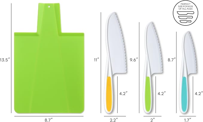 TOVLA JR. Toddler Montessori Kitchen Knife and Cutting Board Set – Safe, Kid-Sized Tools for Real Cooking – Ages 4+ Life Skills and Hands-On Prep - Image 6