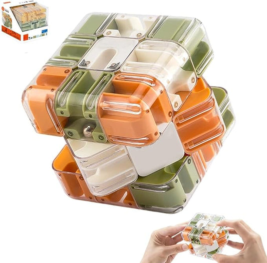 Large 3D Labyrinth Cube Puzzle - Engaging Brain Teaser Toy, 3D Maze Cube, Brain Training Puzzle, Improve Spatial Recognition and Cultivate Logical Thinking