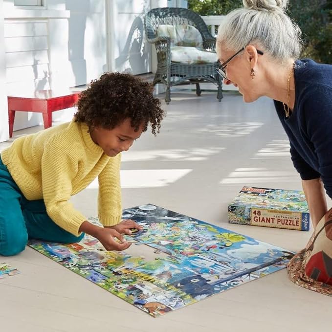 eeBoo Within The Biomes 48 Giant Piece Children's Puzzle, 30" x 24" - Image 5