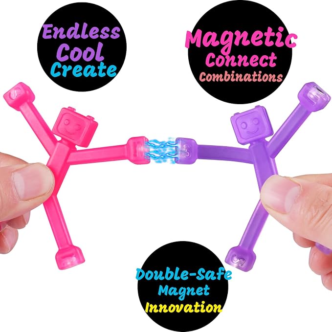 24pcs Magnetic Robote Figures for Kids 3-8 Travel STEM Fidget Toy - Image 3