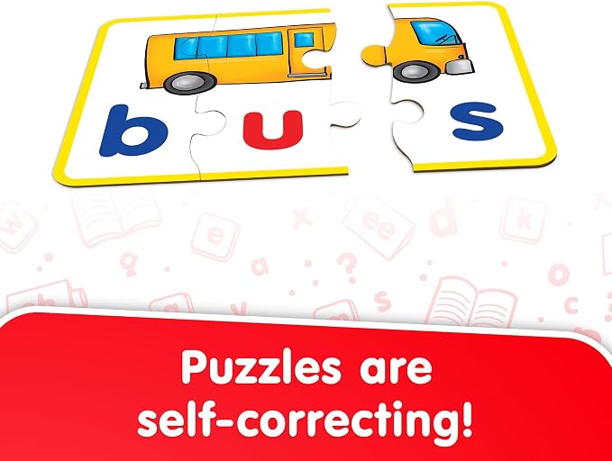 Junior Learning CVC Puzzles - Color-Coded Phonics Word Games for Kindergarten, Self-Correcting Consonant Vowel Consonant Reading Puzzle Set, 36 pcs, Ages 4+ - Image 3