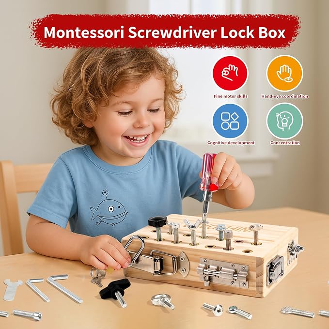 INIFEIDALA Montessori Busy Board Toys for 3 4 5 6 Year Olds - Image 2