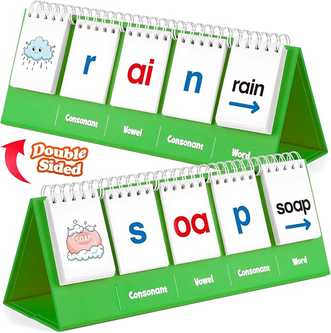 Aizweb CVVC Word Games,Phonics Games Flash Card for Preschool Kindergarten Classroom,Learn to Read,Reading Manipulative Spelling Educational Toy Learning Activity Speech Therapy Teacher Supplies by AIZWEB