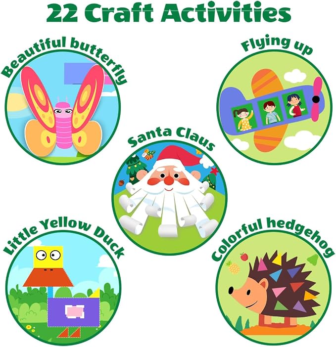 Toddler Scissor Skills Activity Book, Fun Arts and Crafts for Kids 4-6, Preschool Learning Toys Fine Motor Skill Cutting Art kit, 2 Safety Scissors, Birthday Gifts for Girls & Boys Ages 3, 4, 5, 6, 7 - Image 6