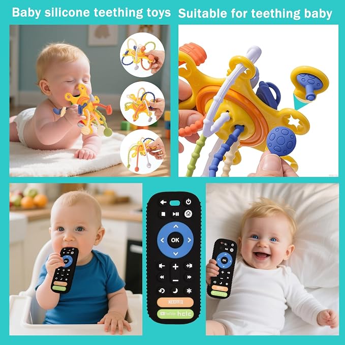 Baby Toys 6 to 12 Months 9 in 1 Montessori Teething Toys Sorting Sensory Educational Learning Gift for Toddlers Aged 1-3 - Image 6