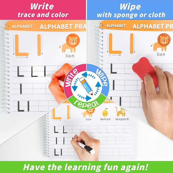 Preschool Learning Activities Pre K Workbooks Tracing Busy Book Age 3-5 - Image 5