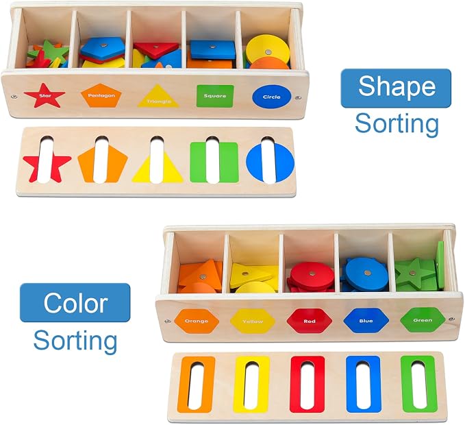 Montessori Magnetic Color Shape Sorting Matching Box, - Image 3
