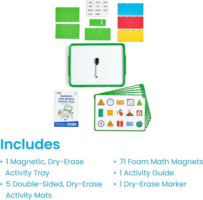 hand2mind Numbers and Shapes Activity Tray, Includes 10 Activities, Ages 3+ - Image 2