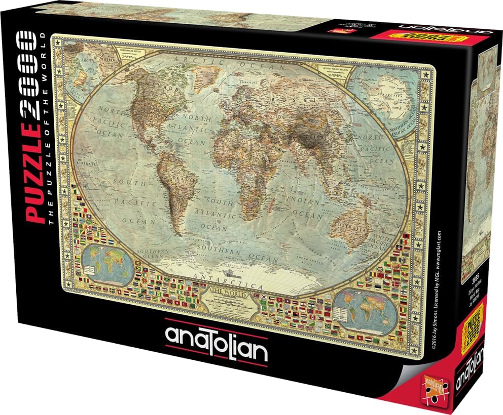 Anatolian Puzzle - World Map, 2000 Piece Jigsaw Puzzle, #3935 - Image 2