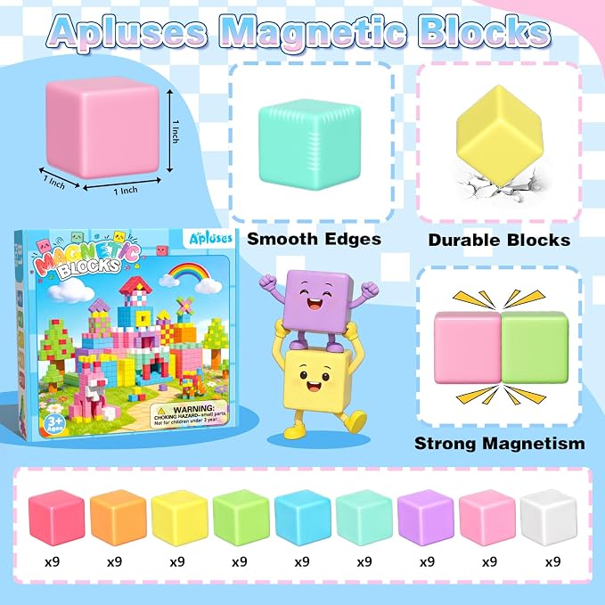 Apluses Magnetic Blocks Building Toys for 3+ Year Old Boys Girls - Image 5