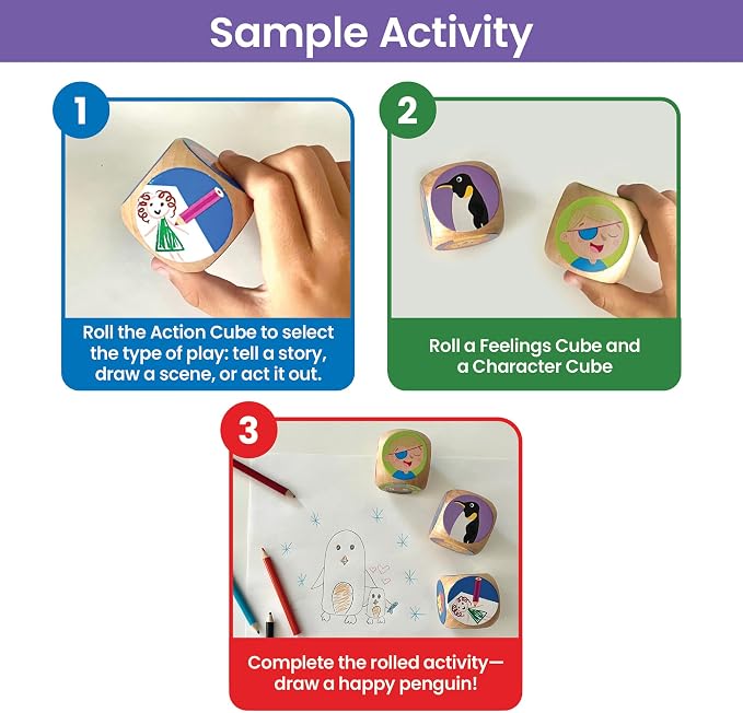 hand2mind Rolling for Feelings Dice Game, Play Therapy Toys, Ages 5+ - Image 3
