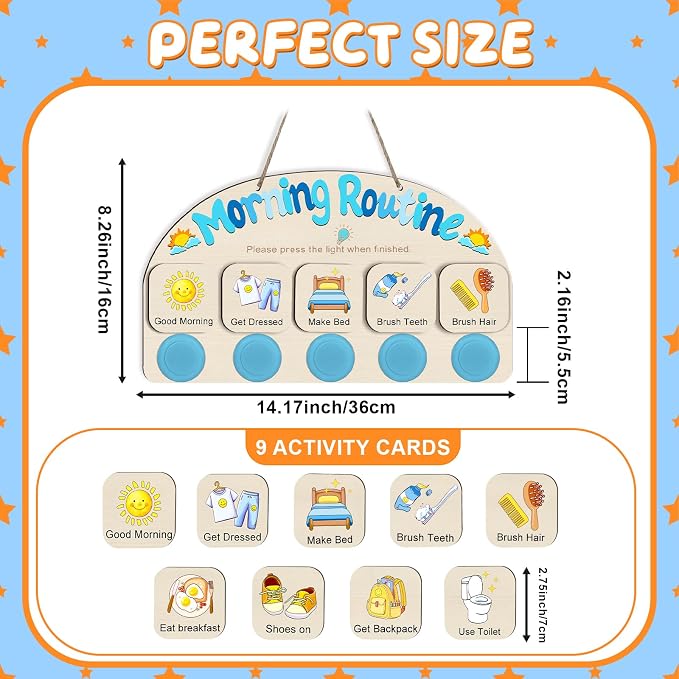 Upgraded Morning Routine Chart for Toddlers, Visual Schedule Chart - Image 7