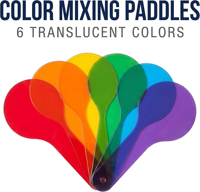 6Pcs Color Paddles, Transparent Color Paddles, Color Learning, Optics Color Filter Plate Montessori Educational Science Educational Painting Color Drawing Cognition Science Education,Color Science - Image 8