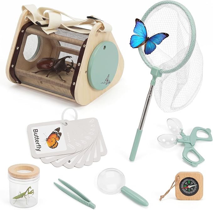 WOODENFUN Bug Catcher for Kids, Bugs Habitat Outdoor Explorer Kit by WOODENFUN