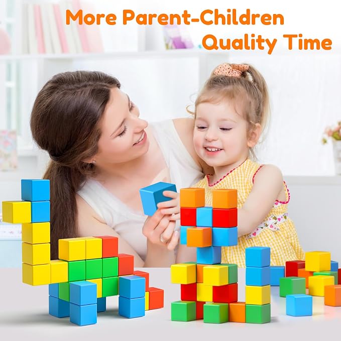 Feoxialy Magnetic Blocks,1.42IN 32pcs Large Magnet Building Block for Kids - Image 5