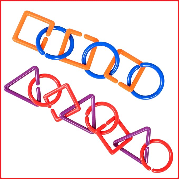 edxeducation Geo Links, Mini Jar, Set of 144, Linking Shapes, 6 Colors - Image 6