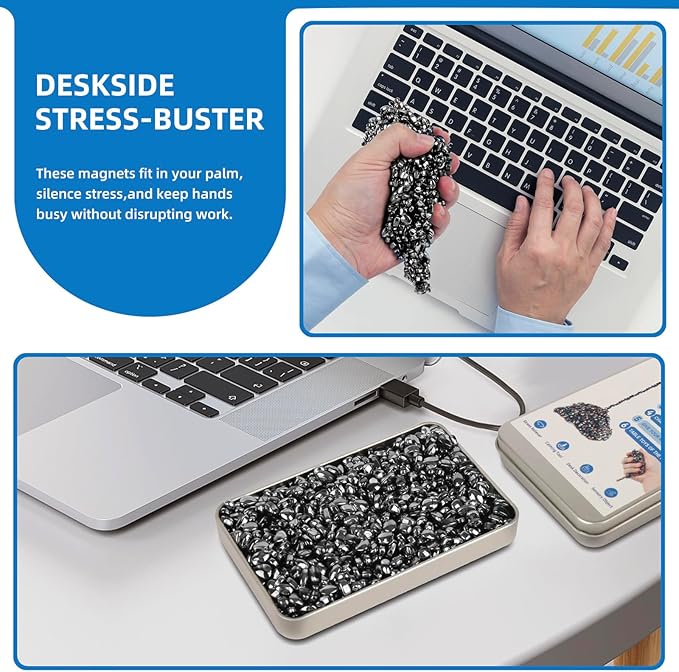 550pcs Desk Fidget Toys for Adults,Stress & Anxiety Relief, Sensory Fidget Toys for Office, ADHD, Autism,Ideal Gift (Black)