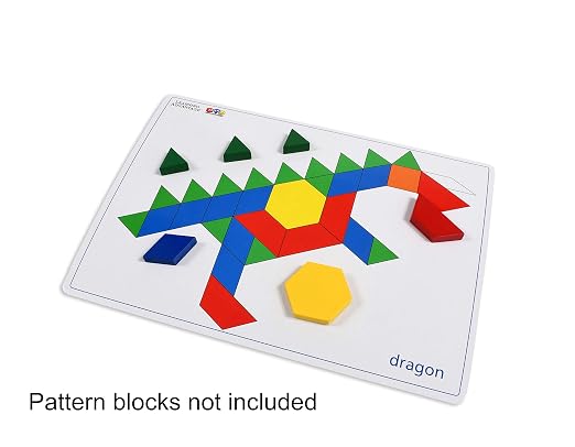 LEARNING ADVANTAGE Pattern Block Cards - Set of 20 Double-Sided Cards - Early Geometry for Kids - Teach Creativity, Sequencing and Patterning - Image 5