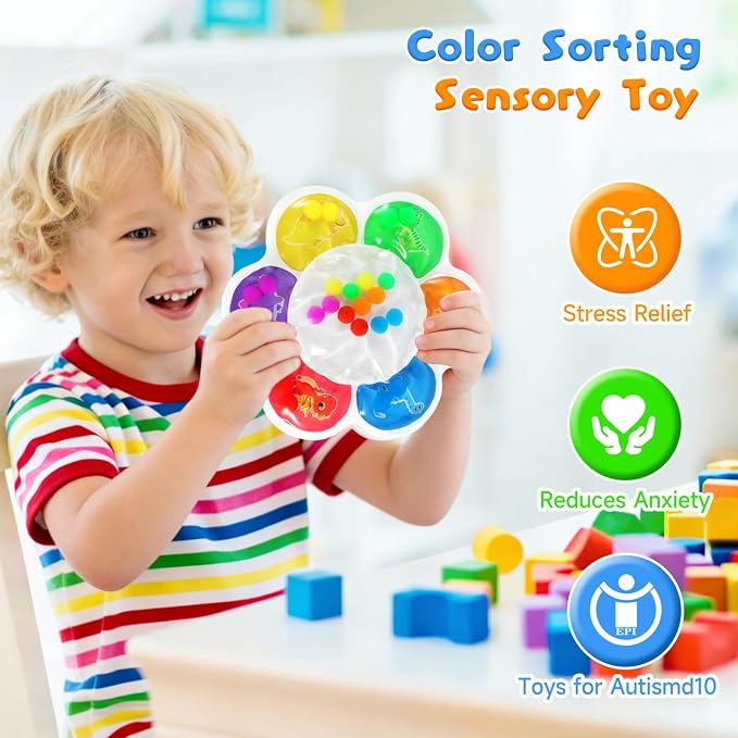 Christmas Color Sorting Sensory Toy for Toddlers 3-5 Years - Image 3