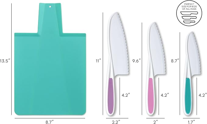 TOVLA JR. Premium Montessori Kid-Safe Knife & Cutting Board Set – Real Kitchen Tools for Toddlers & Young Kids Learning to Cook, Safe & Easy for Begin... - Image 7