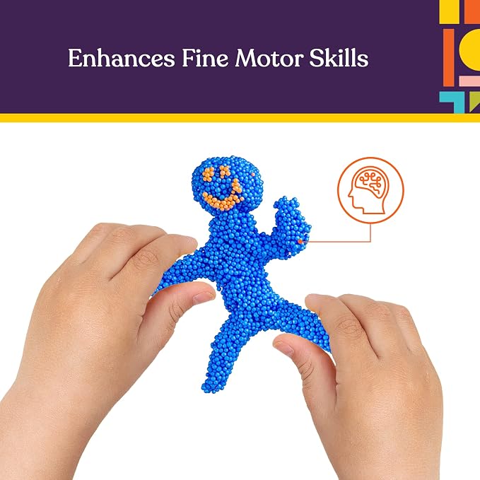 Special Supplies Fun Foam Modeling Foam Beads Play Kit, Children’s Educational Clay for Arts Crafts Kindergarten, Preschool Kids Toys Develop Creativity, Motor Skills (10) - Image 5