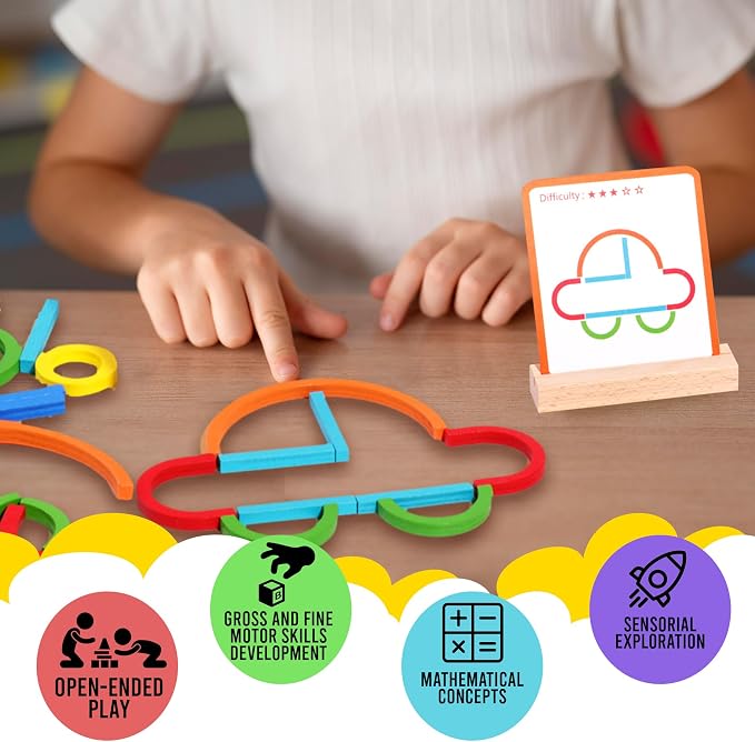 puzgic Stem Kids Toys for Creative Learning Building Educational Resources Kids Toy for Preschool and Kindergarten 3 4 5 6 Years Old Boys and Girls Brain Teaser Smart Sticks Toys - Image 4