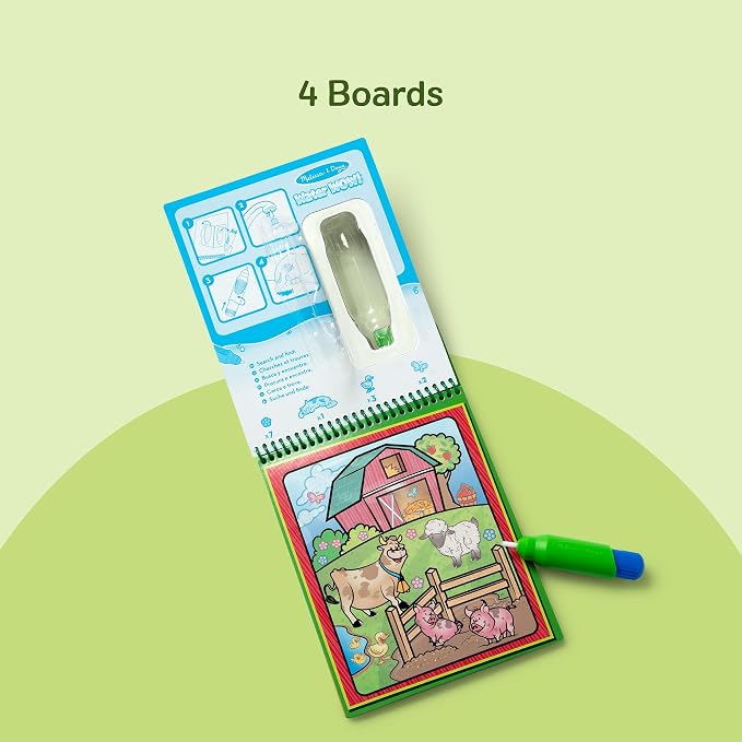 Melissa & Doug On the Go Water Wow! Mess Free Coloring Book, Reusable Water-Reveal Activity Pad, Animals, Travel Toys, Party Favors, For Toddlers & Kids Ages 3+ - FSC Certified - Image 5
