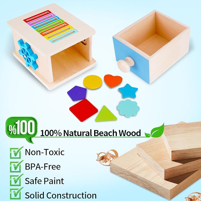 FCSONU Montessori Sorting Box Toys for Toddlers 1-3, Fine Motor Skills Toys - Image 8