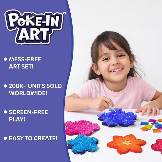 Skillmatics Poke-in Art – Flower Bouquet, Wood Craft Kit, Gift for Kids - Image 2