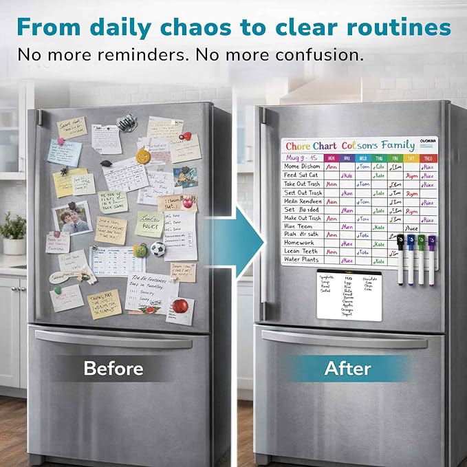Magnetic Chore Chart for Kids at Home - Gift Reward Visual Schedule Chart - Image 6
