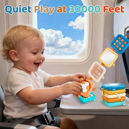 Montessori Toys for Baby 6-12 Months: Sensory Activity Cube with Fine Motor Skills - Travel Busy Board Busy Cube Gifts for 1 Year Old Boy Girl