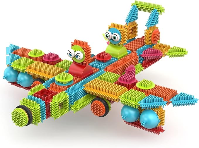 Contixo 144 pcs Bristle Shape 3D STEM Building Toys, Construction Learning Stacking Educational Block, Creativity Beyond Imagination, Inspirational, Safe & Durable, Recreational Toy for Kids Ages 3-8 - Image 8