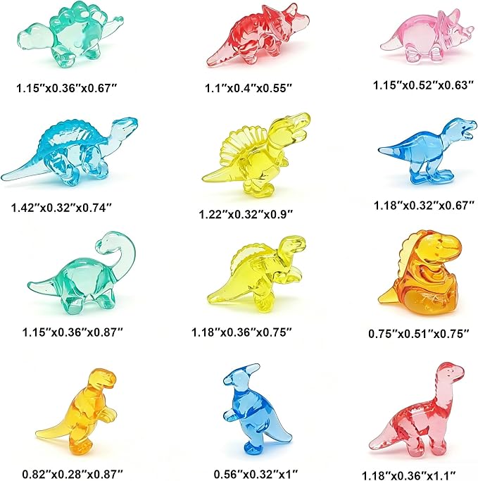 240 PCS Mini Dinosaur Toys for Kids,Translucent Counting Toys - Image 3