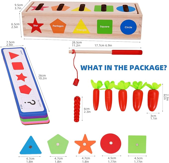 Montessori for Kids, Magnetic Color Shape Sorting Matching Box - Image 2