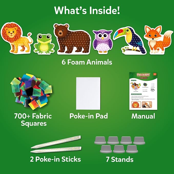 Skillmatics Poke-in Art – Animals, Wood Craft Kit, Gift for Boys & Girls - Image 3